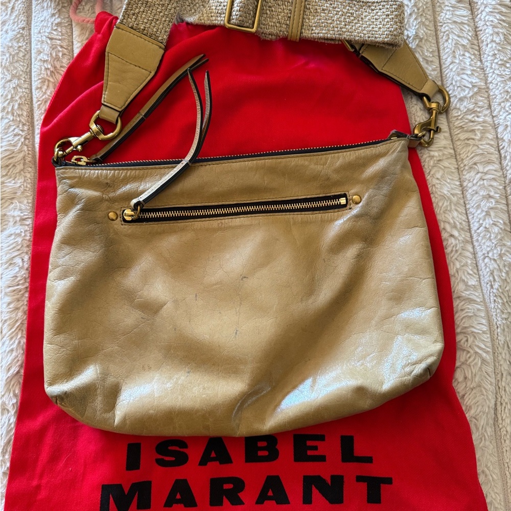 Isabel Marant Bandouliere Nessah Beige purse